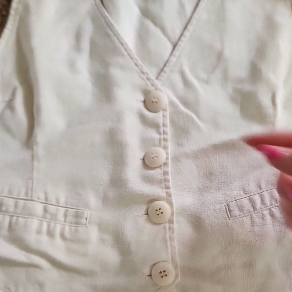 ROLLA'S Dallas Linen Vest - Off White - Picture 8 of 8